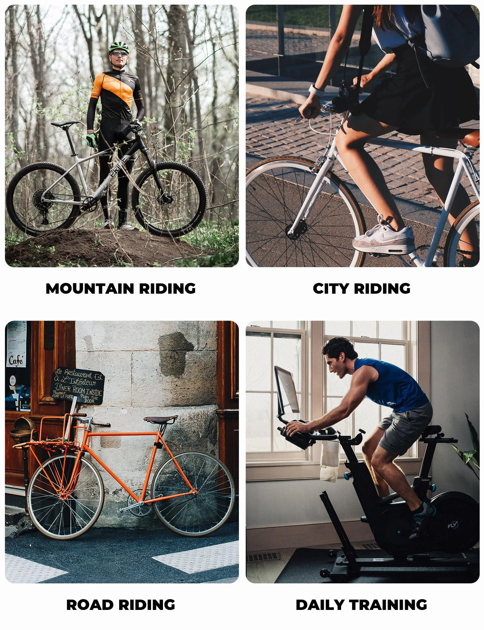 ROCKBROS Buty rowerowe dla mężczyzn i kobiet, rower szosowy, MTB, oddychające buty rowerowe z regulowaną gałką, antypoślizgowa gumowa podeszwa, unisex, MTB, buty do jazdy na rowerze halowym, białe, 3