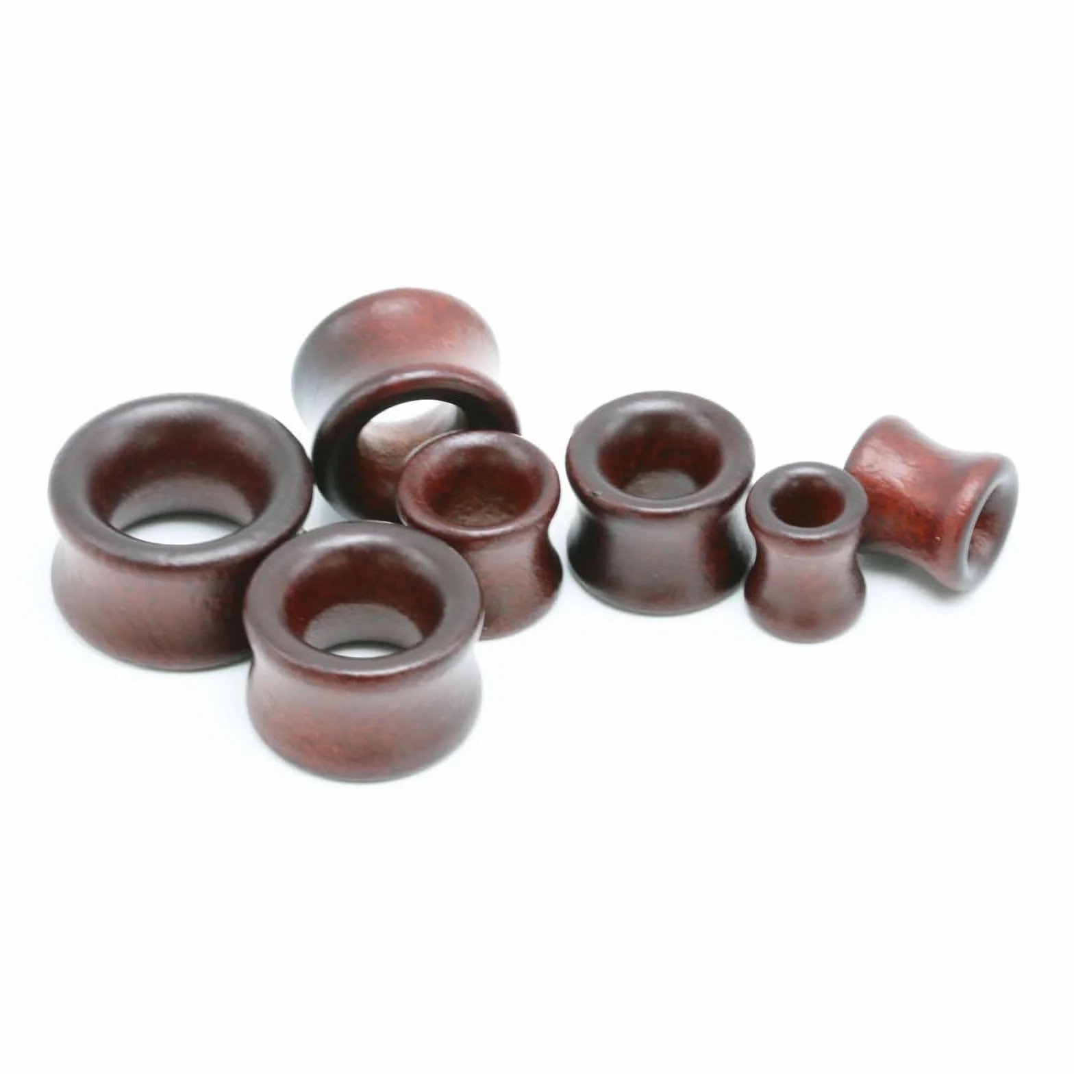 3 pary brązowych czarnych drewnianych kolczyków do uszu, vintage, drewniany pierścień, zatyczki do uszu, tunele, 0 g (8 mm)