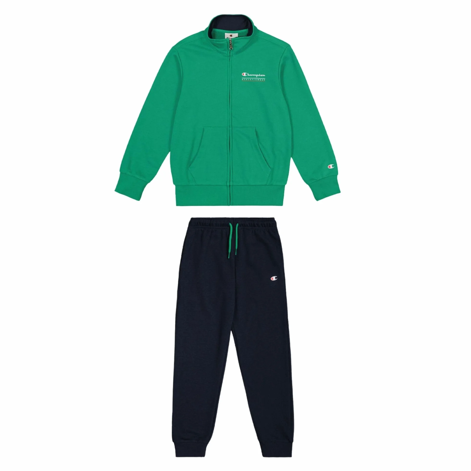 Champion Bluza chłopięca z grafiką Legacy z zamkiem na całej długości, Zielony (GS130), 11-12 lat
