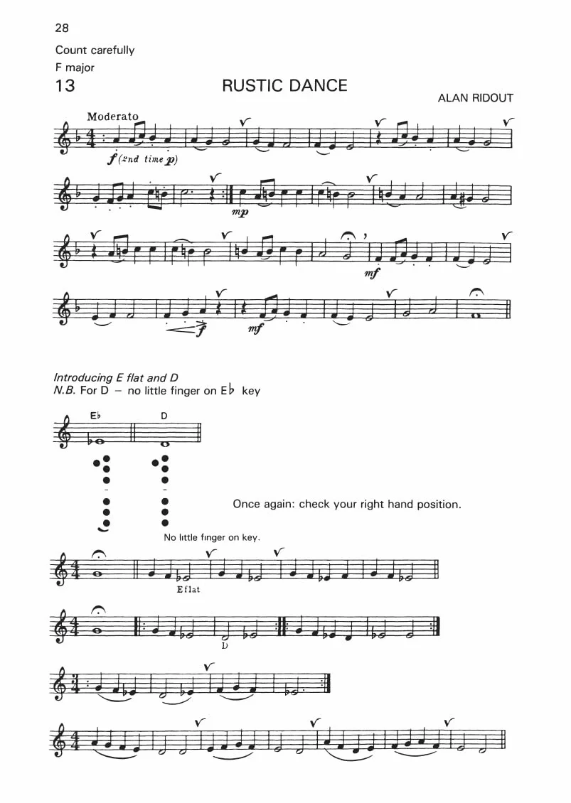 A beginners book for the flute part 1: Part One