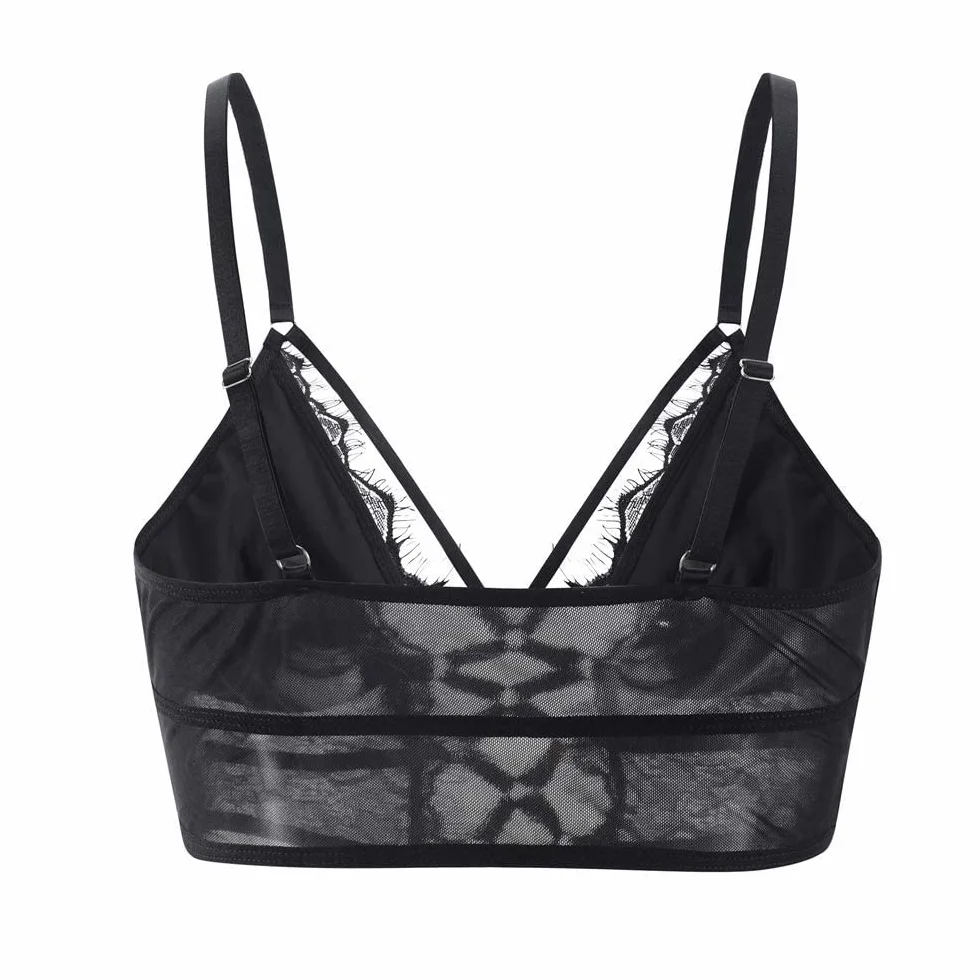 Buitifo Damski biustonosz Cami Criss Cross Rzęsy Crop Top Biustonosz Seksowna Kamizelka Bralette Busiter Bielizna