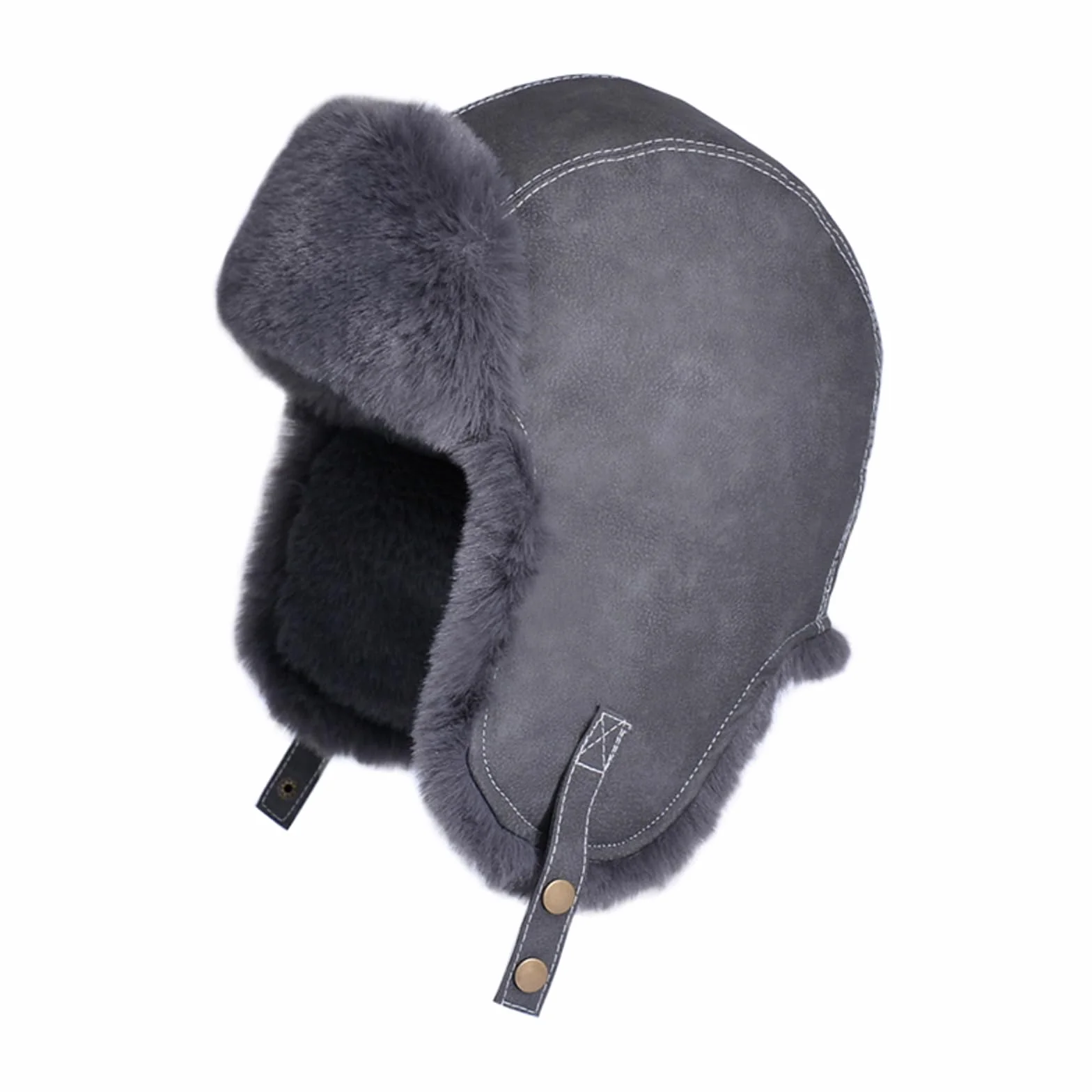 TAGVO Zimowa czapka traperska z klapkami na uszy, na co dzień, gruba czapka żołnierza dla mężczyzn i kobiet, rosyjska czapka bomberka Ushanka, wiatroszczelna, ciepła czapka zimowa z podszewką