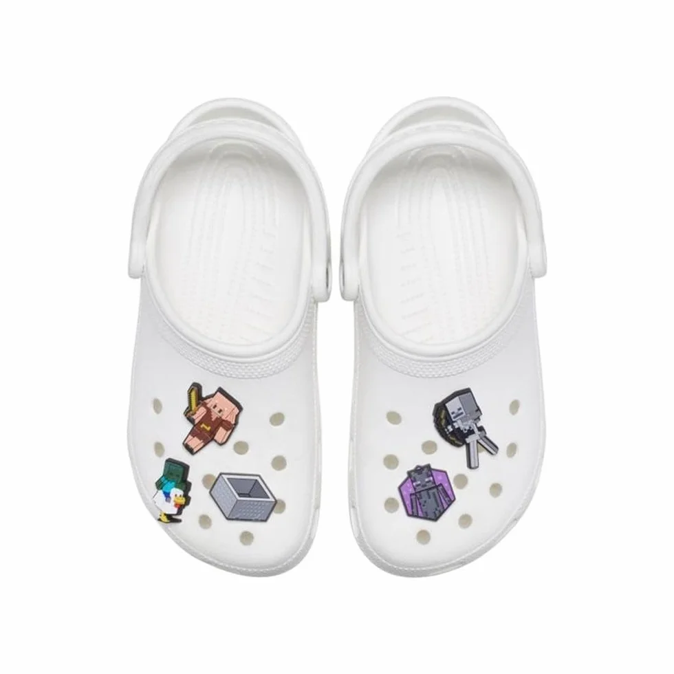 Crocs Minecraft Minecraft 5-pak zawieszek do butów, jeden rozmiar, wielobarwny, Rozmiar Uniwersalny