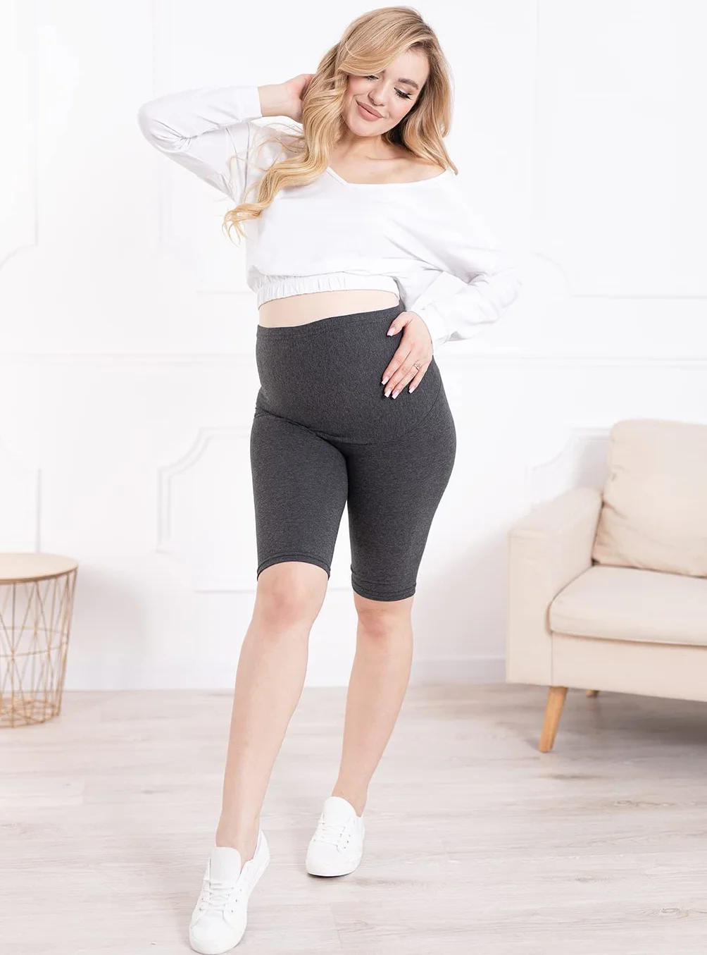 Formommy - Damskie Legginsy 1/3 Ciążowe Kolarki wyprodukowane w UE