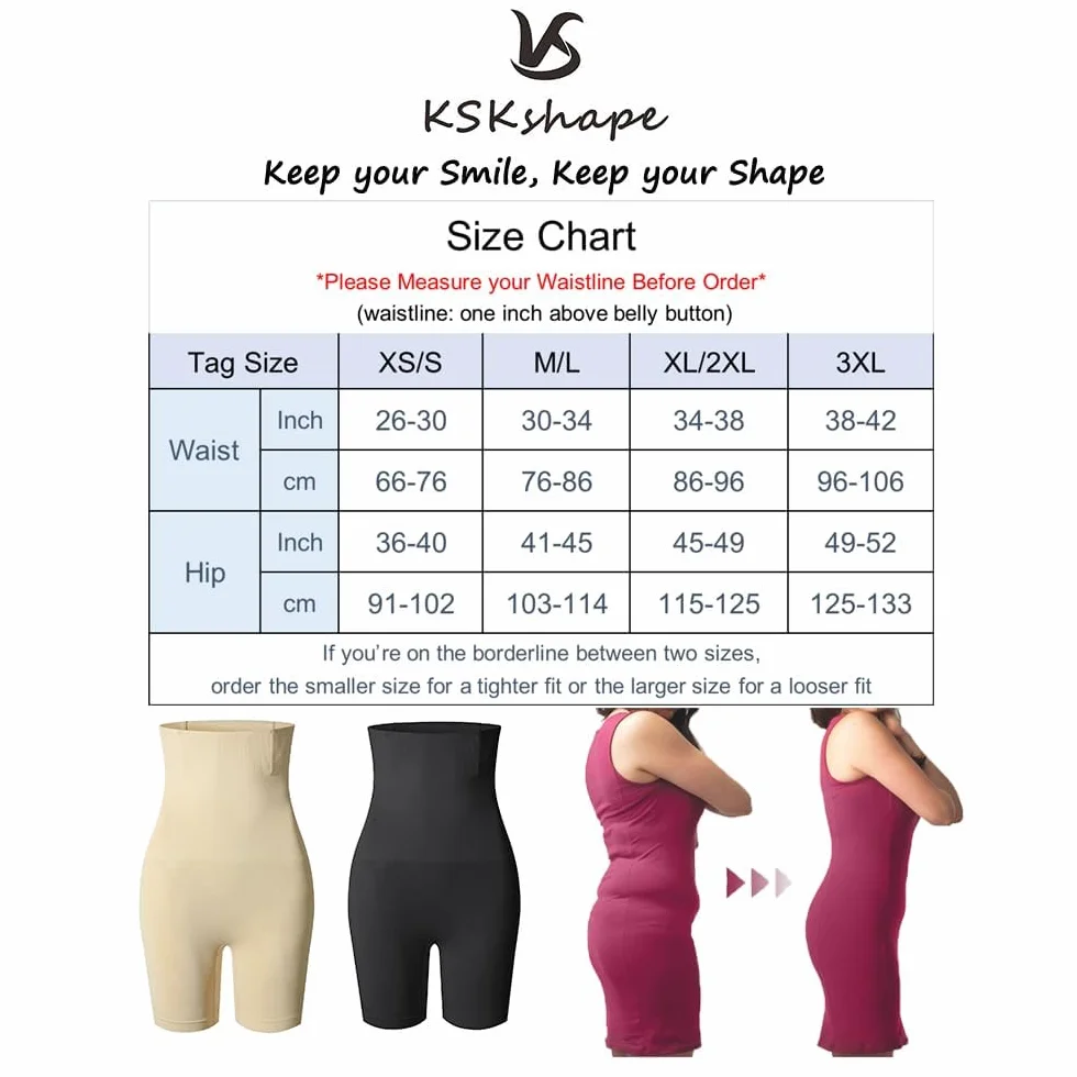 KSKshape Bielizna modelująca brzuch z wysokim stanem bielizna wyszczuplająca uda dla kobiet