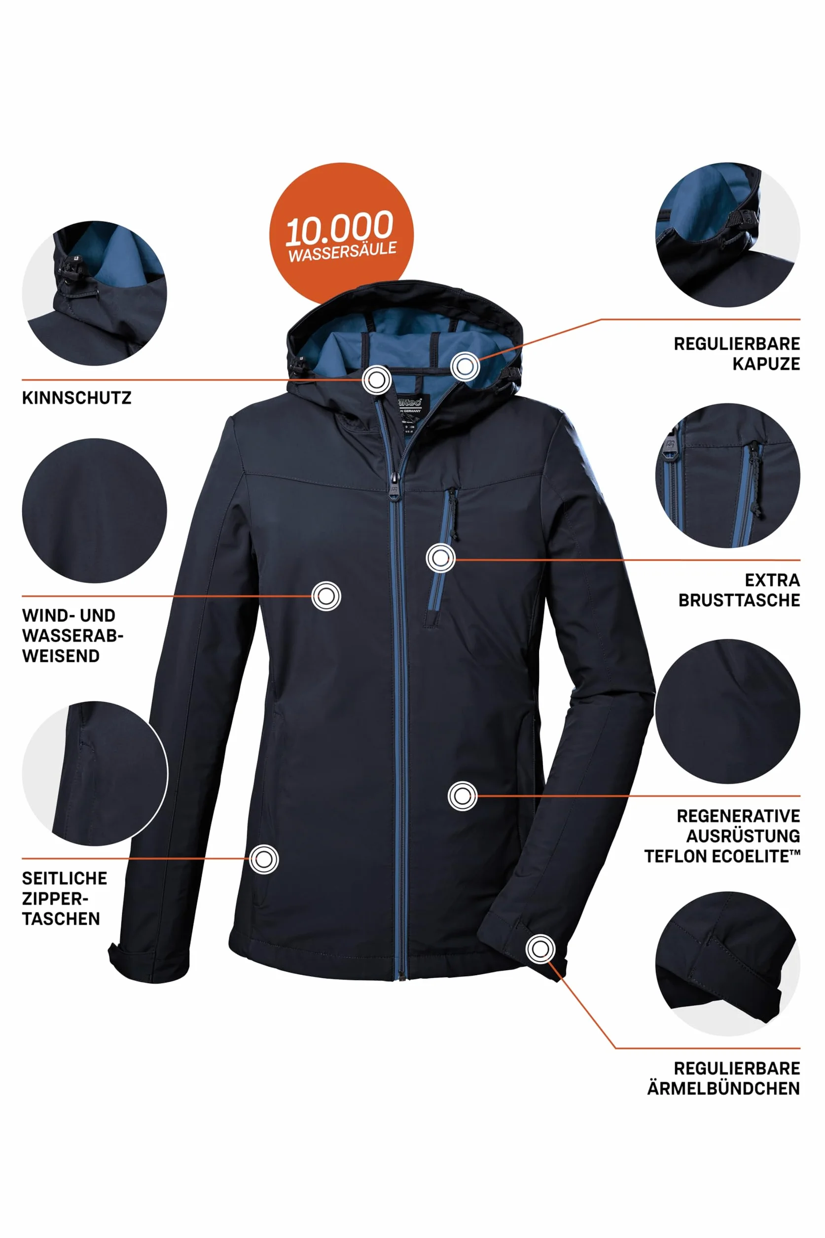 Killtec Kurtka typu softshell/kurtka outdoorowa z kapturem Women´s Kos 89 Wmn Sftshll Jckt