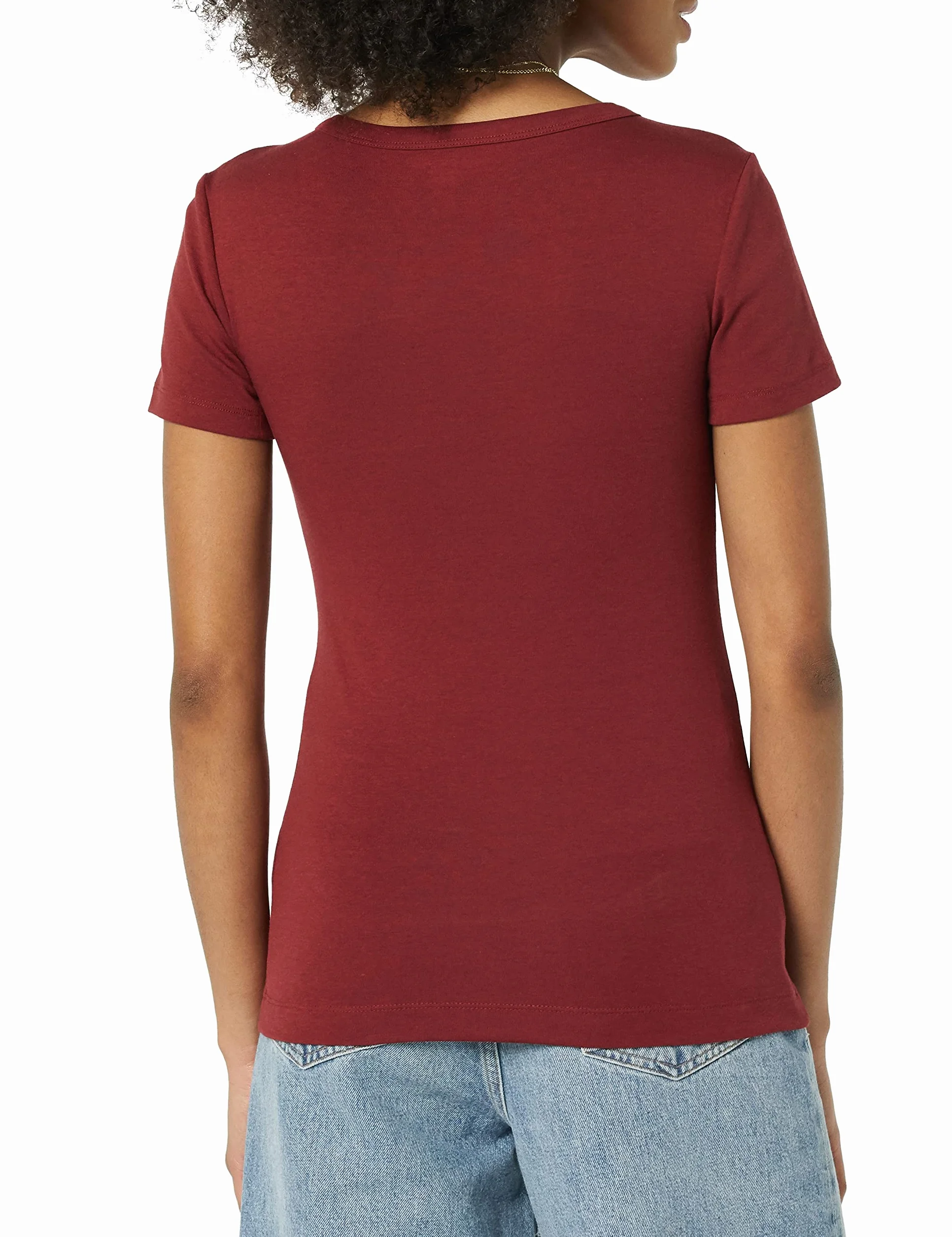 Amazon Essentials Kobiety Koszulka z krótkim rękawem i okrągłym dekoltem slim fit
