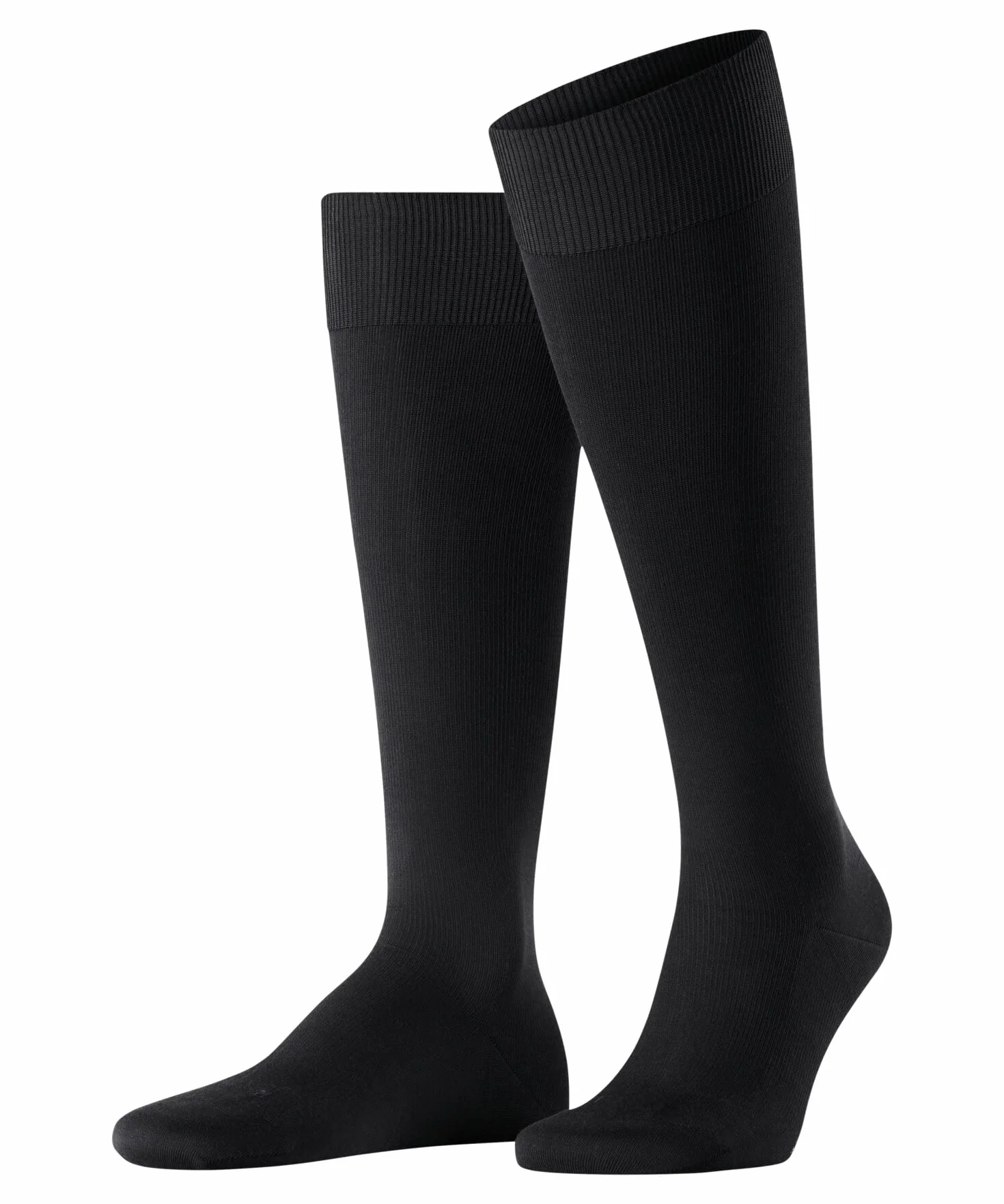 FALKE Mężczyźni Podkolanówki Energizing Cotton M Kh Bawełna kompresyjne 1 Para, Czarny Black 3000, 43-44