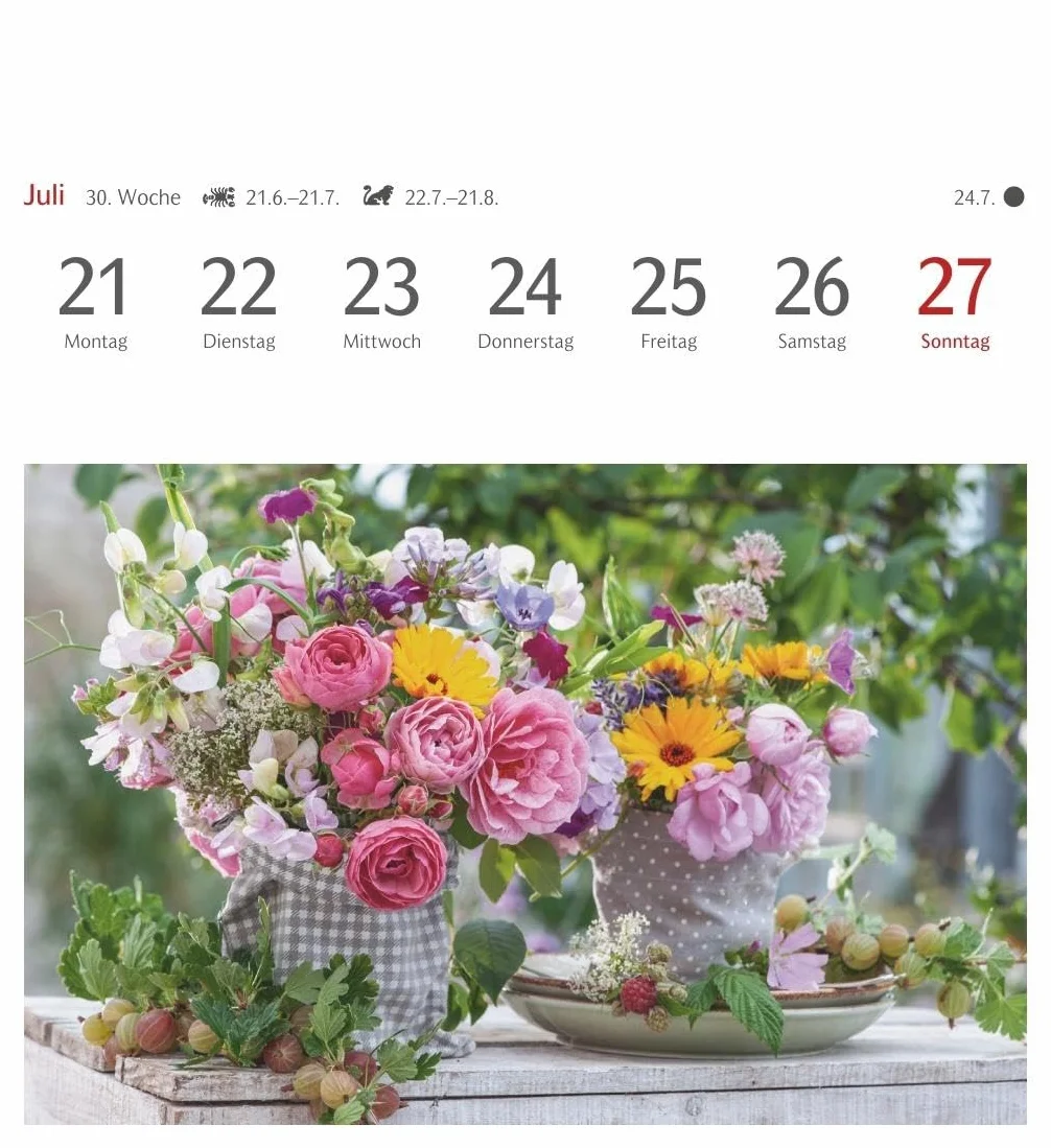 Blumenpracht Postkartenkalender 2025 - Wochenkalender mit 53 Postkarten: Kalender mit 53 traumhaften Fotos von Blumensträußen und Blüten. Blumen-Kalender 2025 mit Postkarten