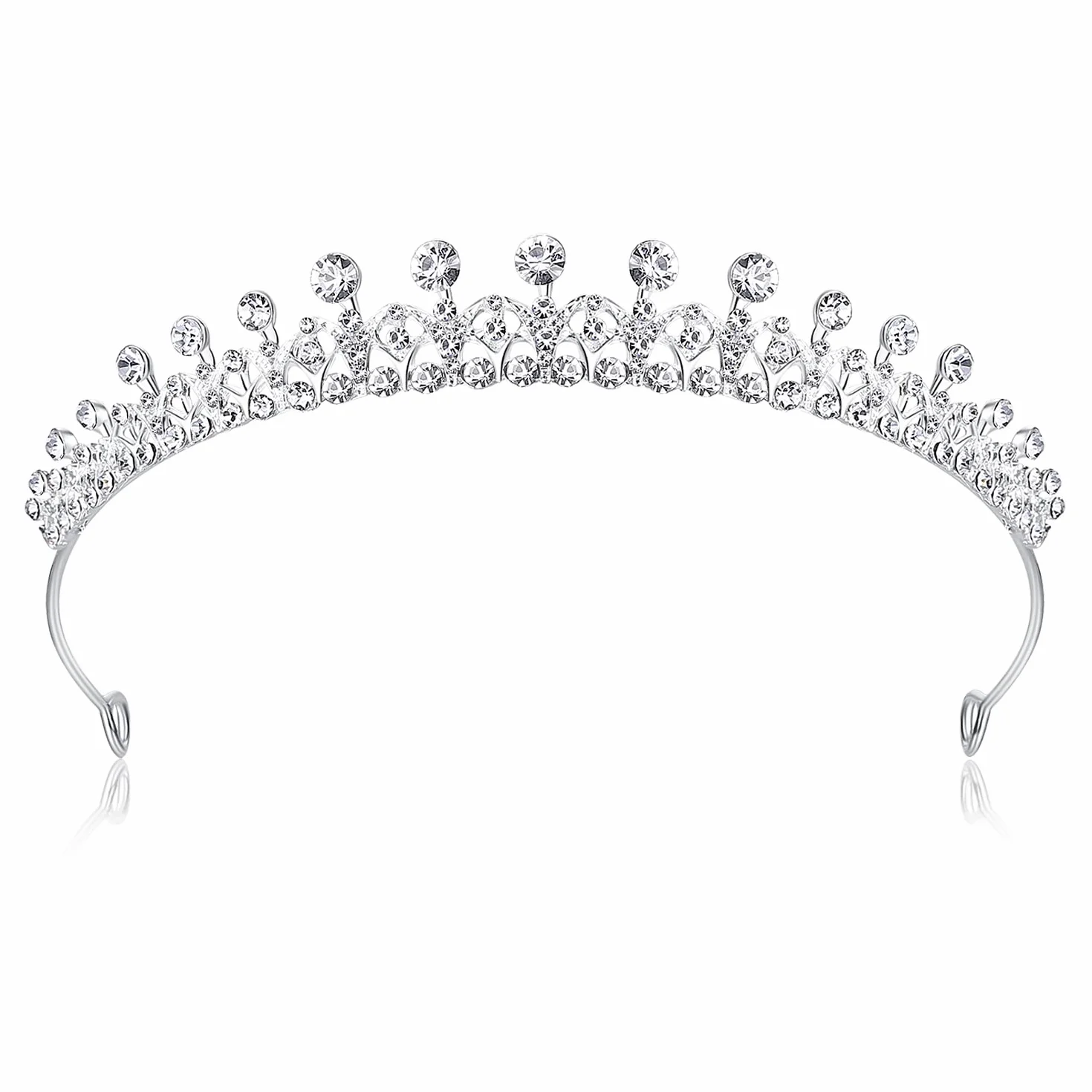 Lovelyshop Pave Crystal klasyczna księżniczka ślubna diadem ze stopu na imprezę ślub Quinceanera