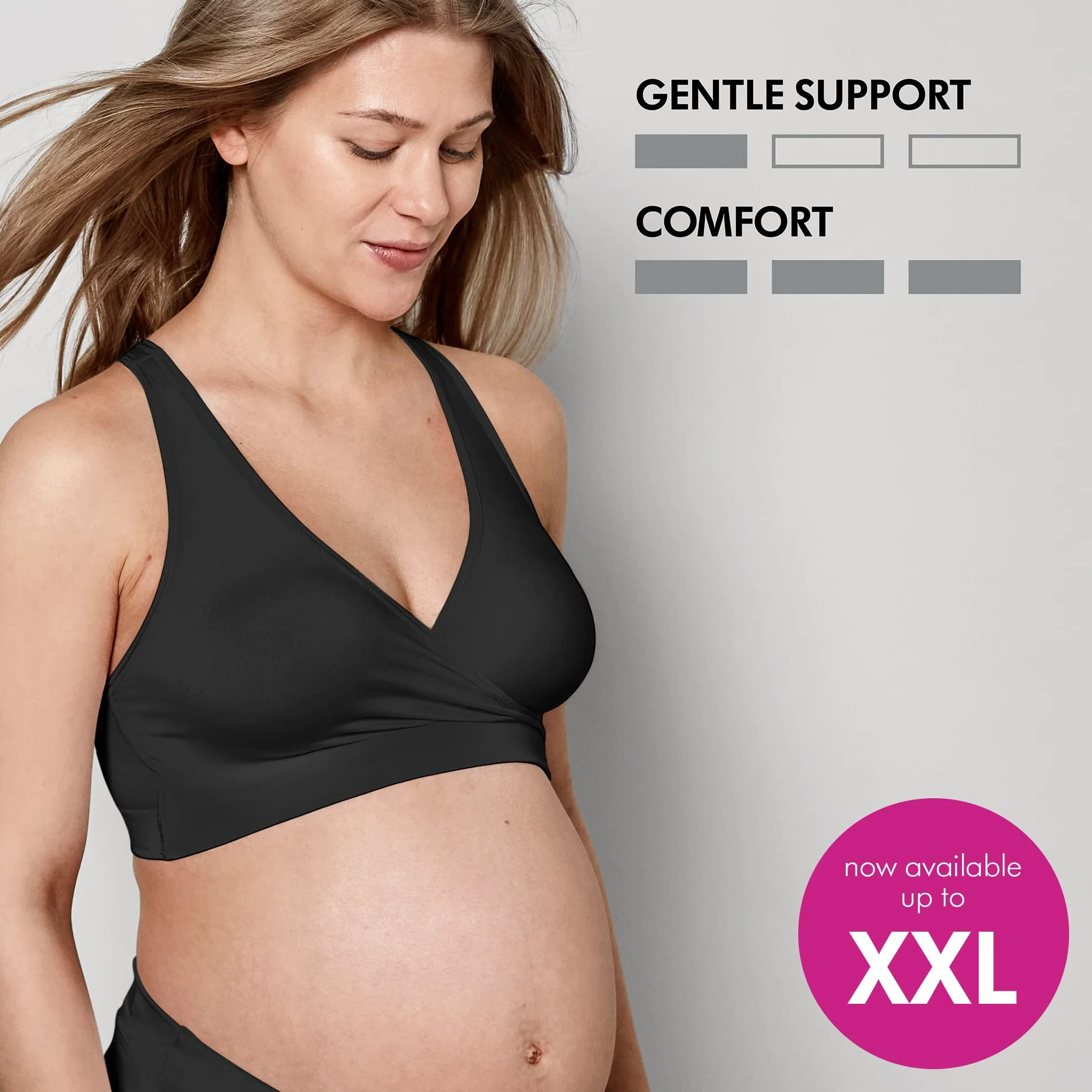 Medela Biustonosz Keep Cool Sleep | Bezszwowy biustonosz do spania dla kobiet w ciąży i karmiących z pełną strefą oddychania pleców i miękką w dotyku tkaniną