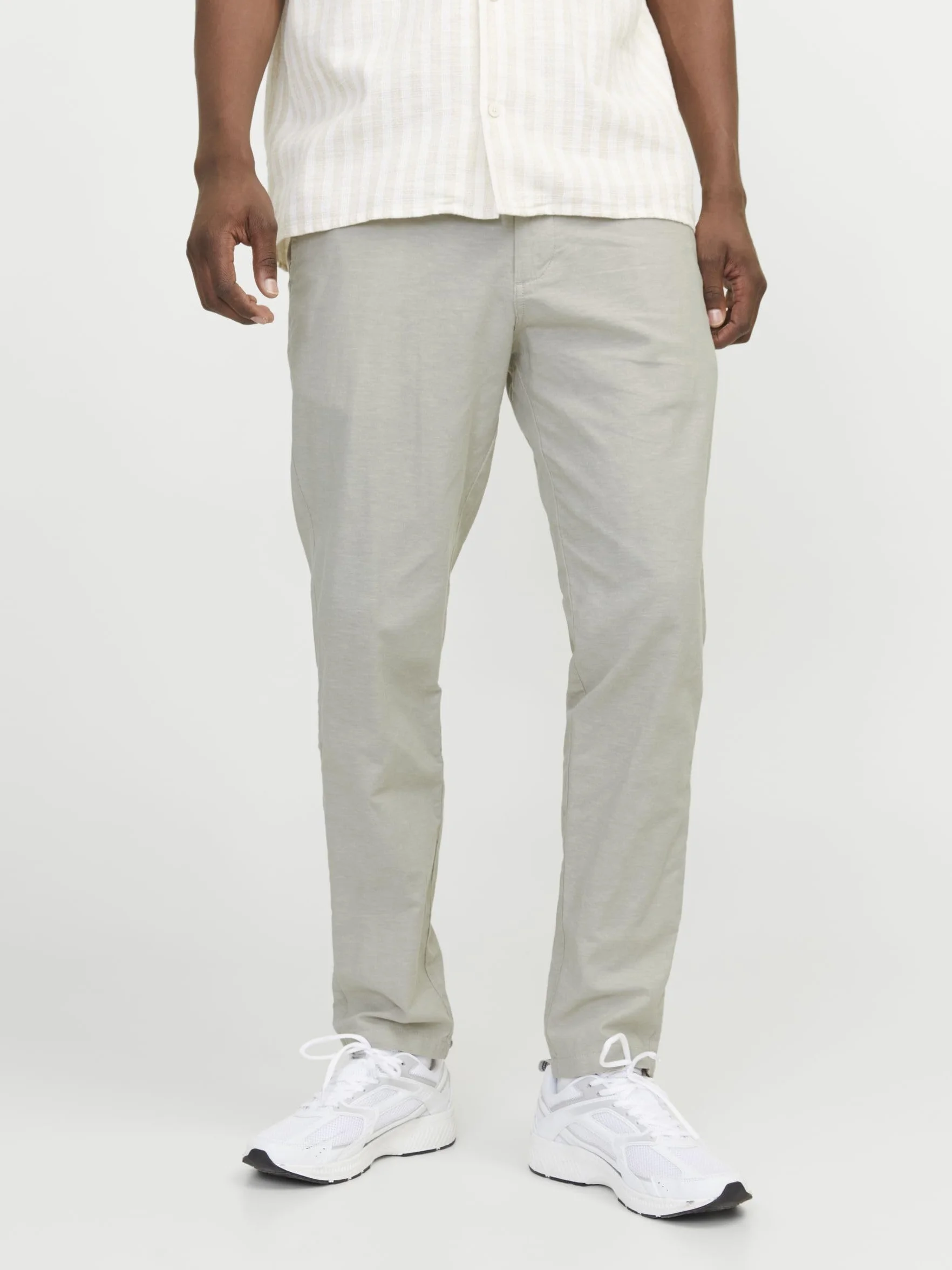 JACK & JONES Jpstace Jjsummer Linen Blend Pant Sn - spodnie materiałowe Mężczyźni