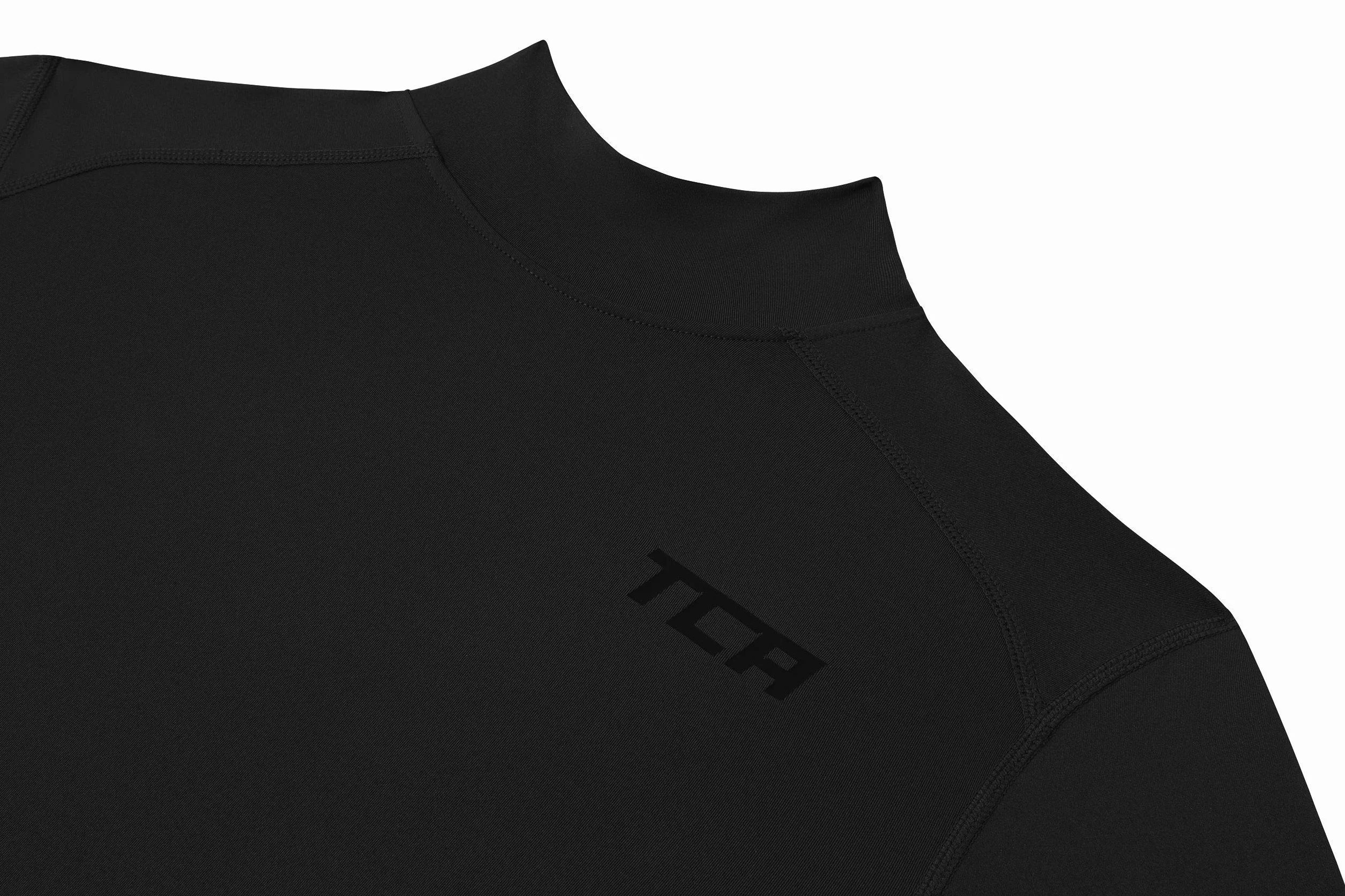 TCA Meskie Pro Performance Koszulka termoaktywna z dlugim rekawem i kompresja - Mock Neck