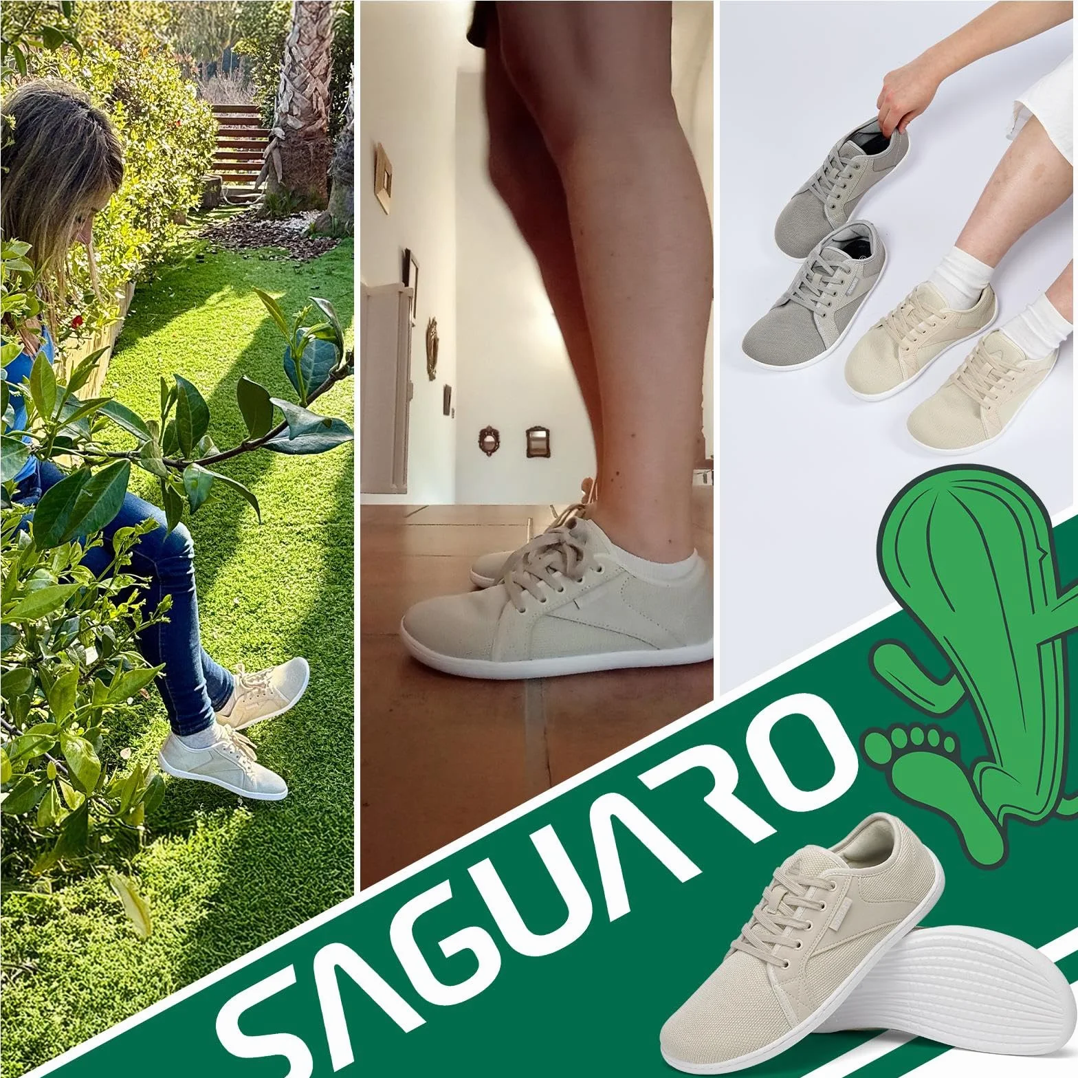 SAGUARO Unisex Knit buty barefoot z podeszwą Zero Drop, Luck, rozmiary 36-48