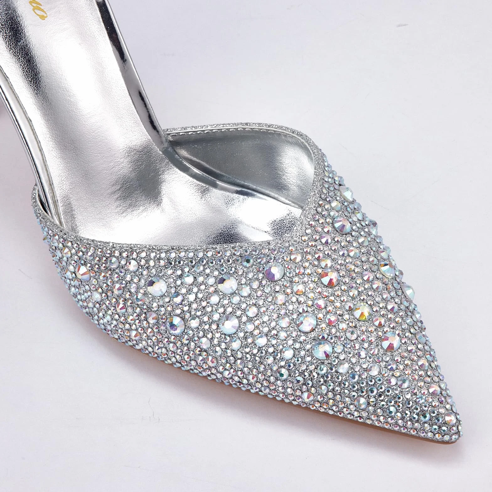Zhabtuc Rhinestone Stiletto Court buty dla kobiet z paskiem na kostce wysokie obcasy 10 cm/3,94 cala brokatowe szpiczaste obcasy