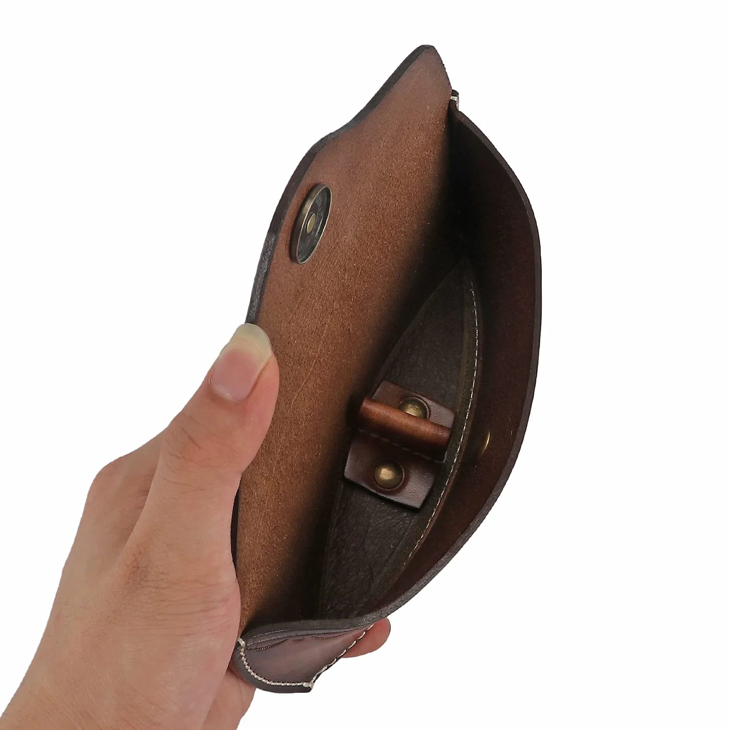 TOURBON Unisex Deluxe skórzane etui na okulary twarde pudełko do przechowywania okularów do czytania
