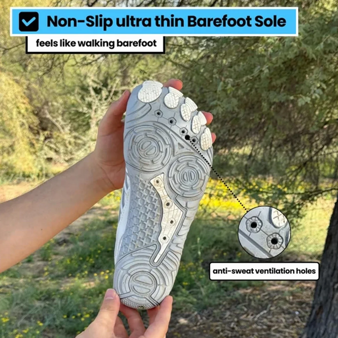 Bronoir™ Skin Pro Z Miedzią - Uziemiające Uniwersalne Buty Barefoot, Buty Trekkingowe Do Wędrówek Boso Damskie(White,7.5 Women/5.5 Men)