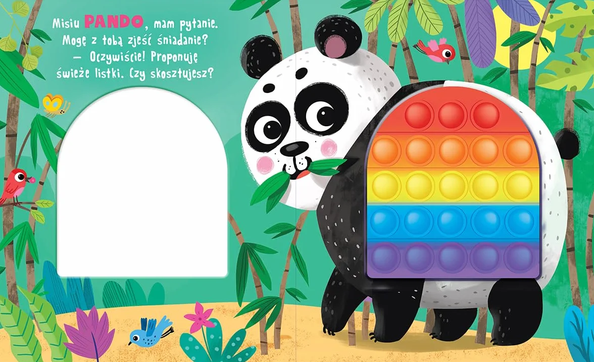 WESOŁE ZOO KSIĄŻECZKA SENSORYCZNA Z POP IT