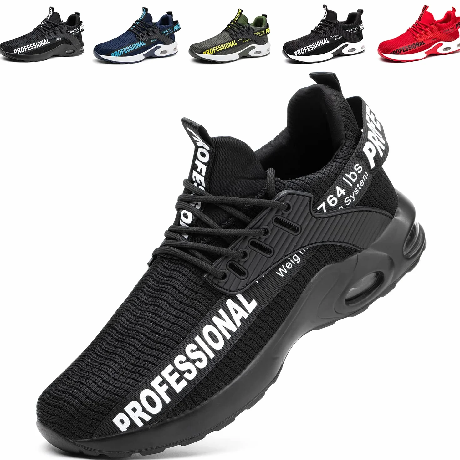 Obuwie ochronne dla mężczyzn i kobiet, S3, z poduszką powietrzną, buty robocze, lekkie, sportowe, antypoślizgowe, z amortyzacją, stalowy nosek