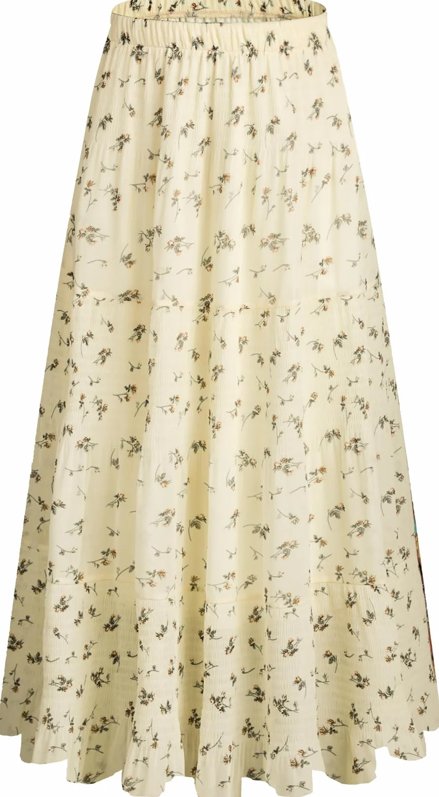 Genfien Damskie eleganckie spódnice z wysokim stanem z wysokim stanem szyfonowa spódnica z letnią podszewką boho