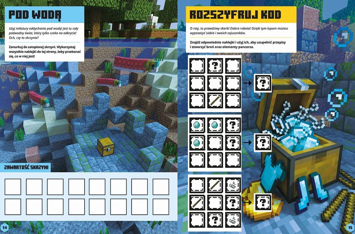 Minecraft. Naklejkowa przygoda. Moby atakują