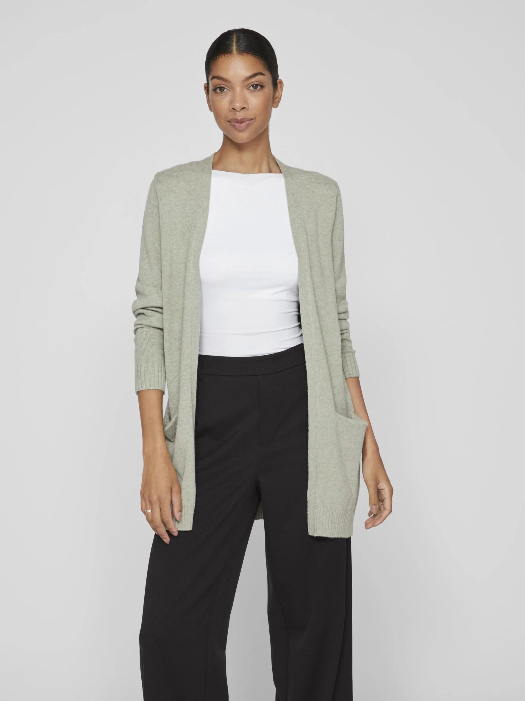 Vila Kardigan Kobiety Viril Open L/S Knit kardigan - Noos