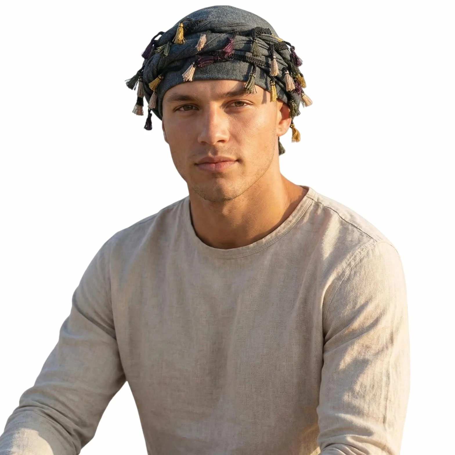 Vintage Turban Durag, satynowa podszewka, rozciągliwa chusta na szyję, męski Twist Turban Durag, chusta na głowę