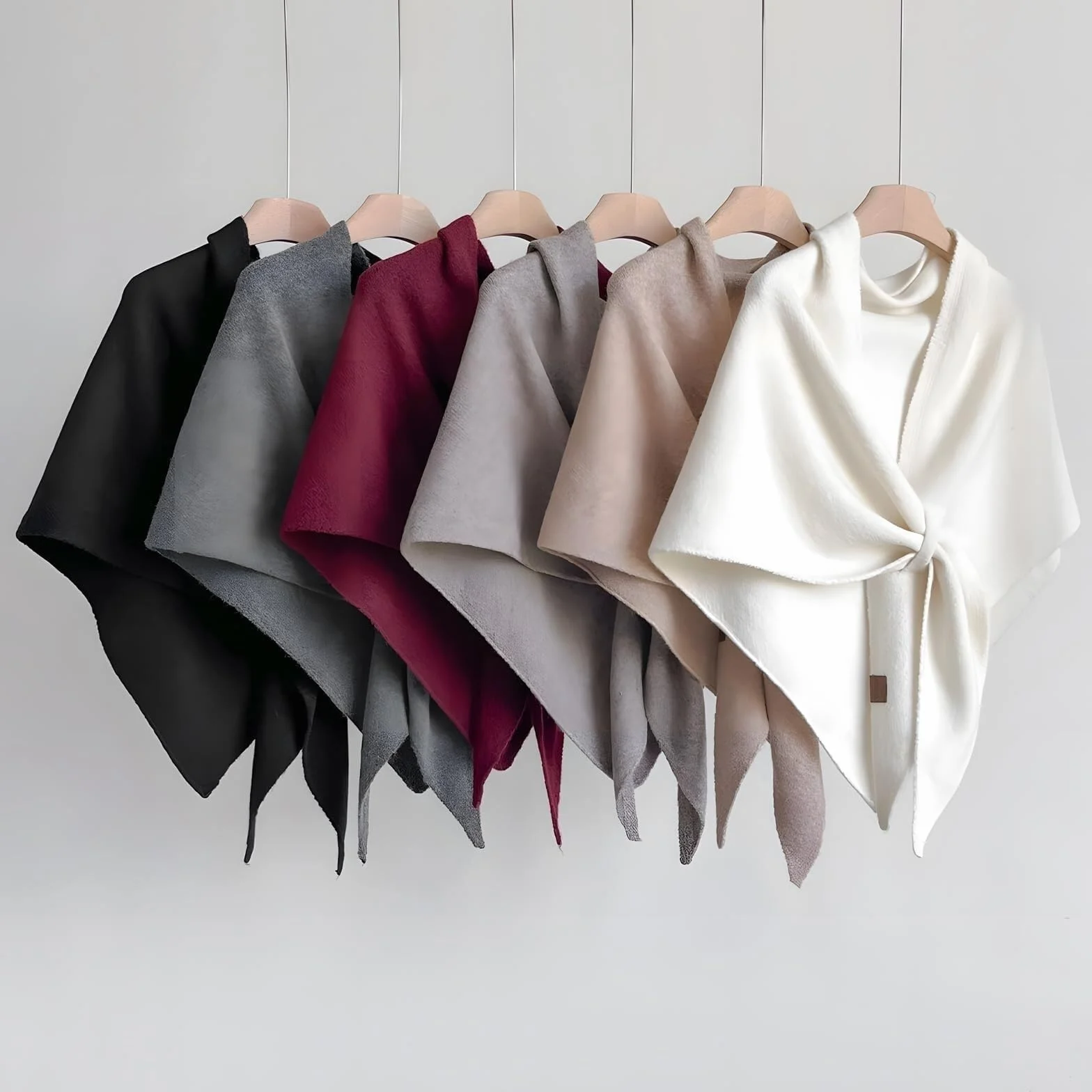 Murou Fashion Shawl, Pashmina Shawl Wraps for Women Cardigan Cape Wool Cashmere Sweater Triangle Scarf