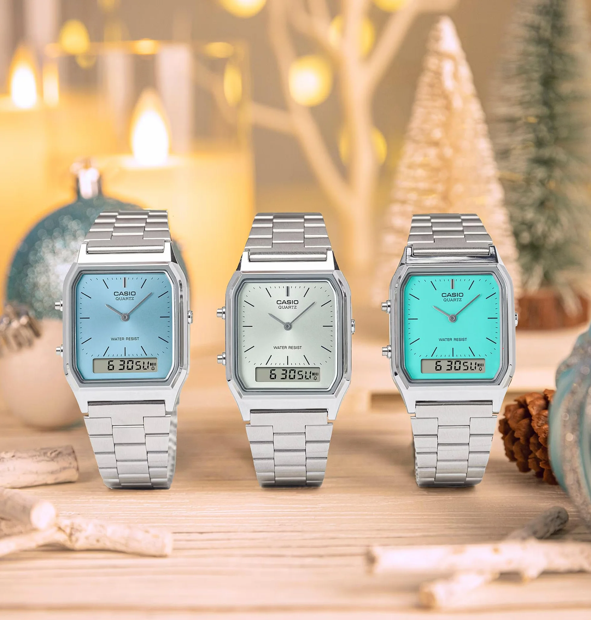 Casio Vintage Watch AQ-230A-2A1MQYES Damski zegarek ze stali nierdzewnej