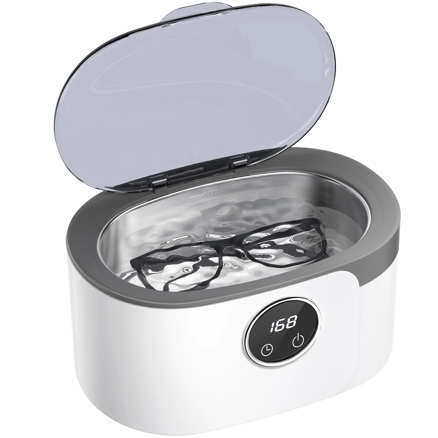 Myjka ultradźwiękowa Myjka ultradźwiękowa 600ml Kąpiel ultradźwiękowa Myjka ultradźwiękowa z 5 funkcjami czasowymi do okularów Biżuteria Zegarki