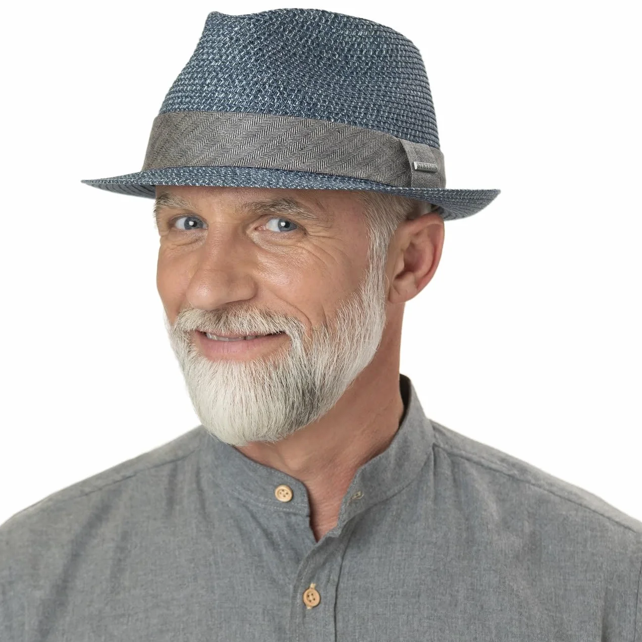 Stetson Reidton Toyo Trilby kapelusz słomkowy męski – melanżowy kapelusz z tasiemką garnitującą – kapelusz przeciwsłoneczny ze słomy Toyo – kapelusz męski – kapelusz letni na wiosnę/lato – kapelusz