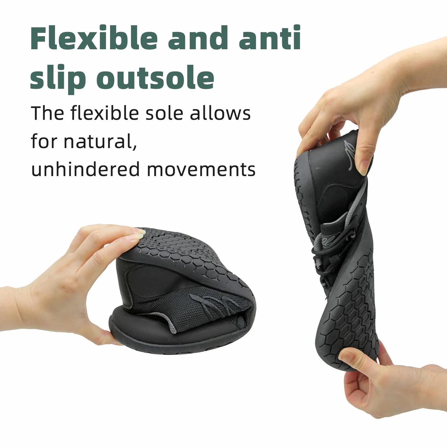 earthinglife Barefoot Grounding Shoe for Earthing Men Women Wide Toe Box Slip On Shoes Breathable Upper Non-Slip Elastic Conductive Outsole Comfortable Walking Shoes