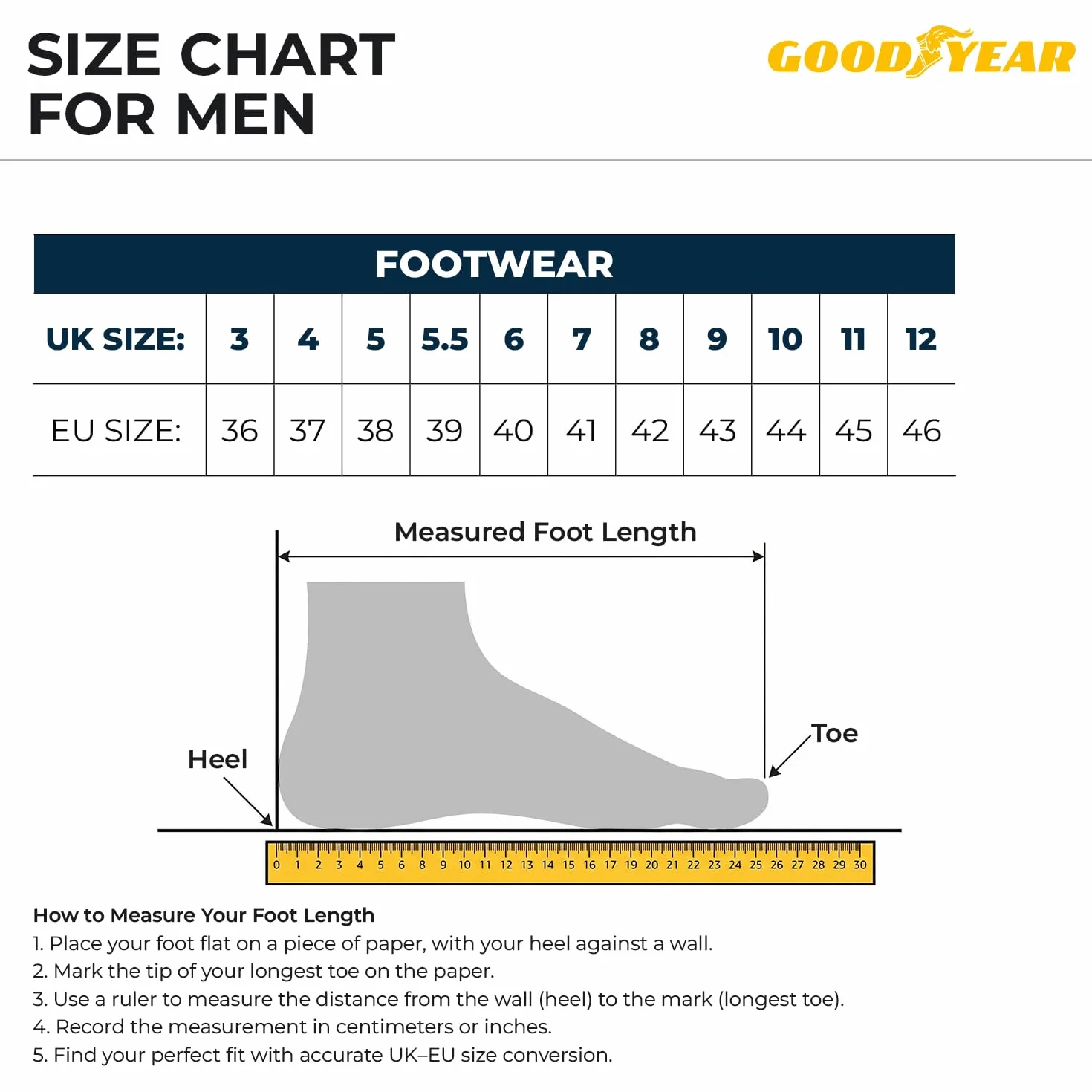 Goodyear Mężczyźni Metallfreie Arbeitssicherheit Trainer Mit Non Metallic Stoffkappe S1p / / Hroobuwie ochronne