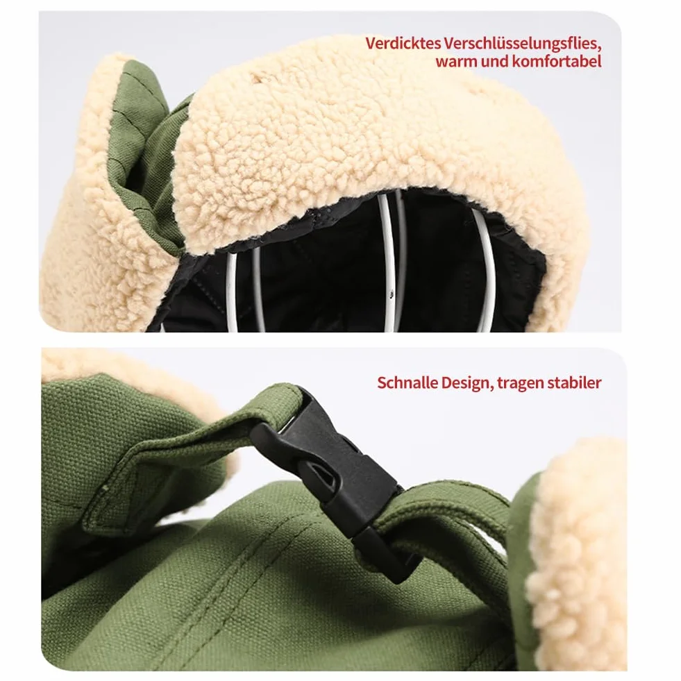 Czapka lotnicza z mieszanki wełny z klapkami na uszy, zimowe czapki rosyjskie, czapka myśliwska Ushanka