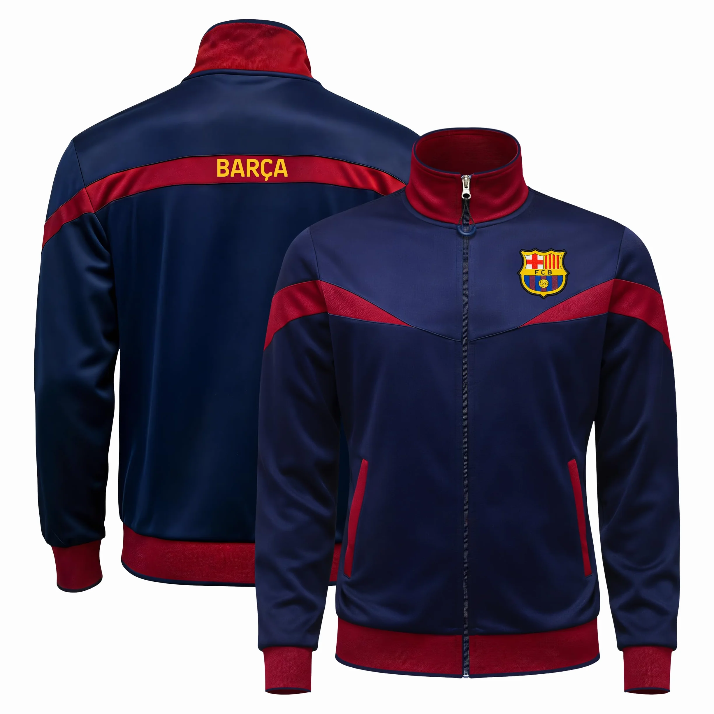 Icon Sports Kurtka treningowa z zamkiem błyskawicznym na całej długości Mężczyźni Fc Barcelona Track Jacket (1 w zestawie)