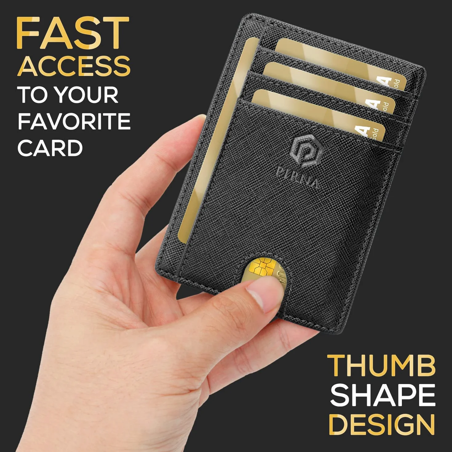 Portfel Męski Slim, Smukły, Lekki, Minimalistyczny Etui na Karty, Blokowanie RFID, Portfel Damski Mały, Small Wallet, Świetny Pomysł na Prezent Pudełko