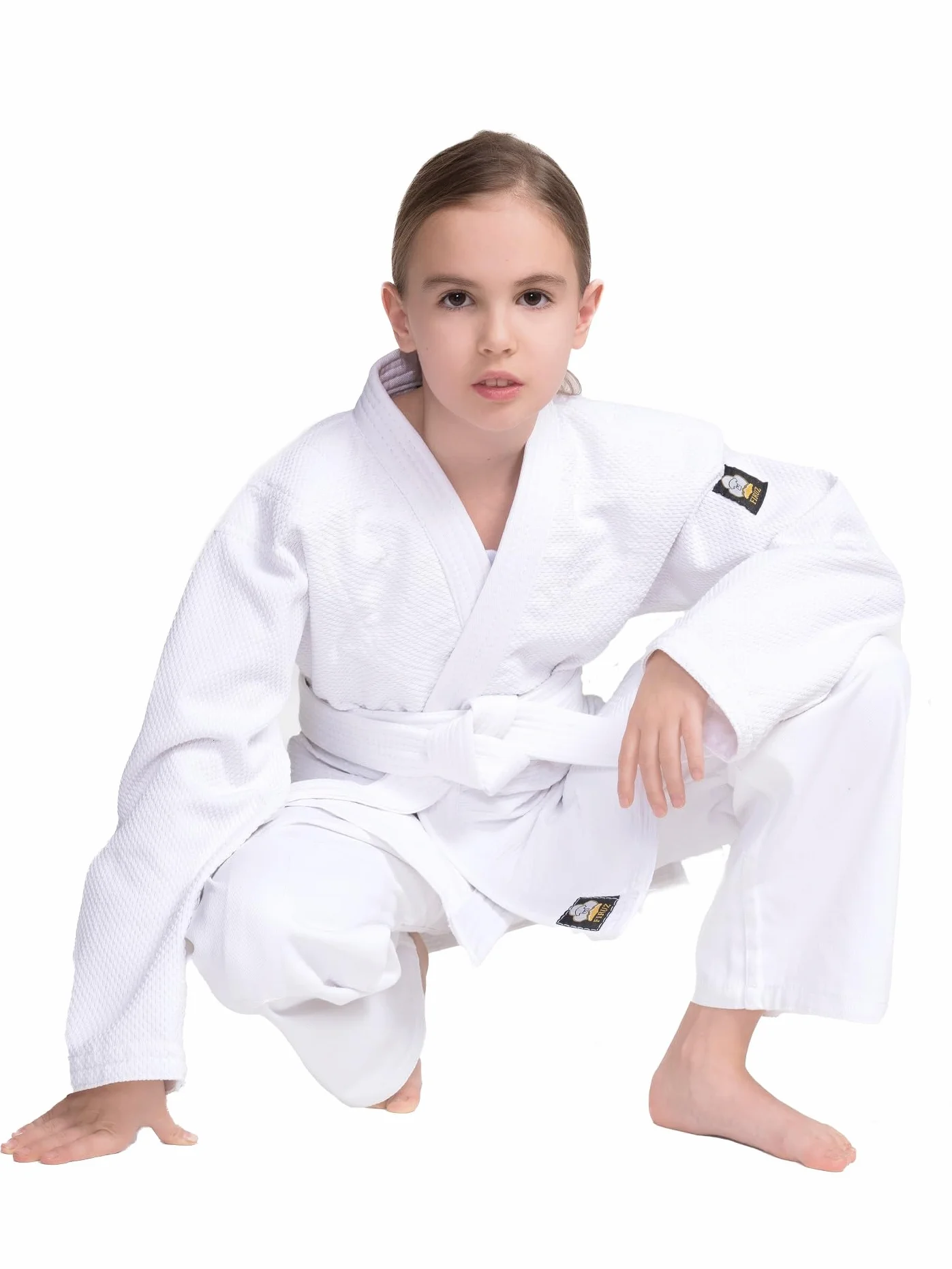 FIRUZ Kimono Standart, Judo-Gi Białe, 140 cm, splot podwójny 350 g/m²