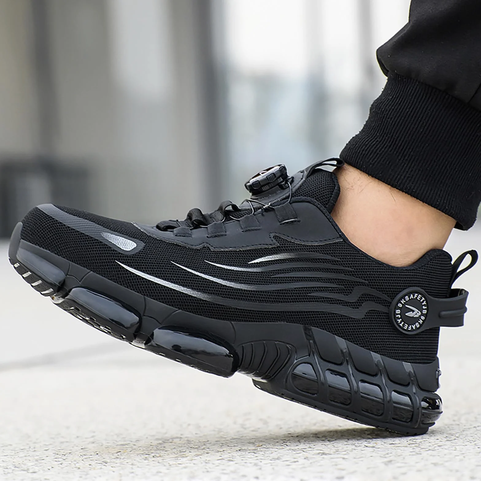 Buty sportowe ze stalowym noskiem, dla mężczyzn i kobiet, lekkie, amortyzujące, buty robocze, oddychające, antypoślizgowe, przemysłowe, ochronne, buty robocze