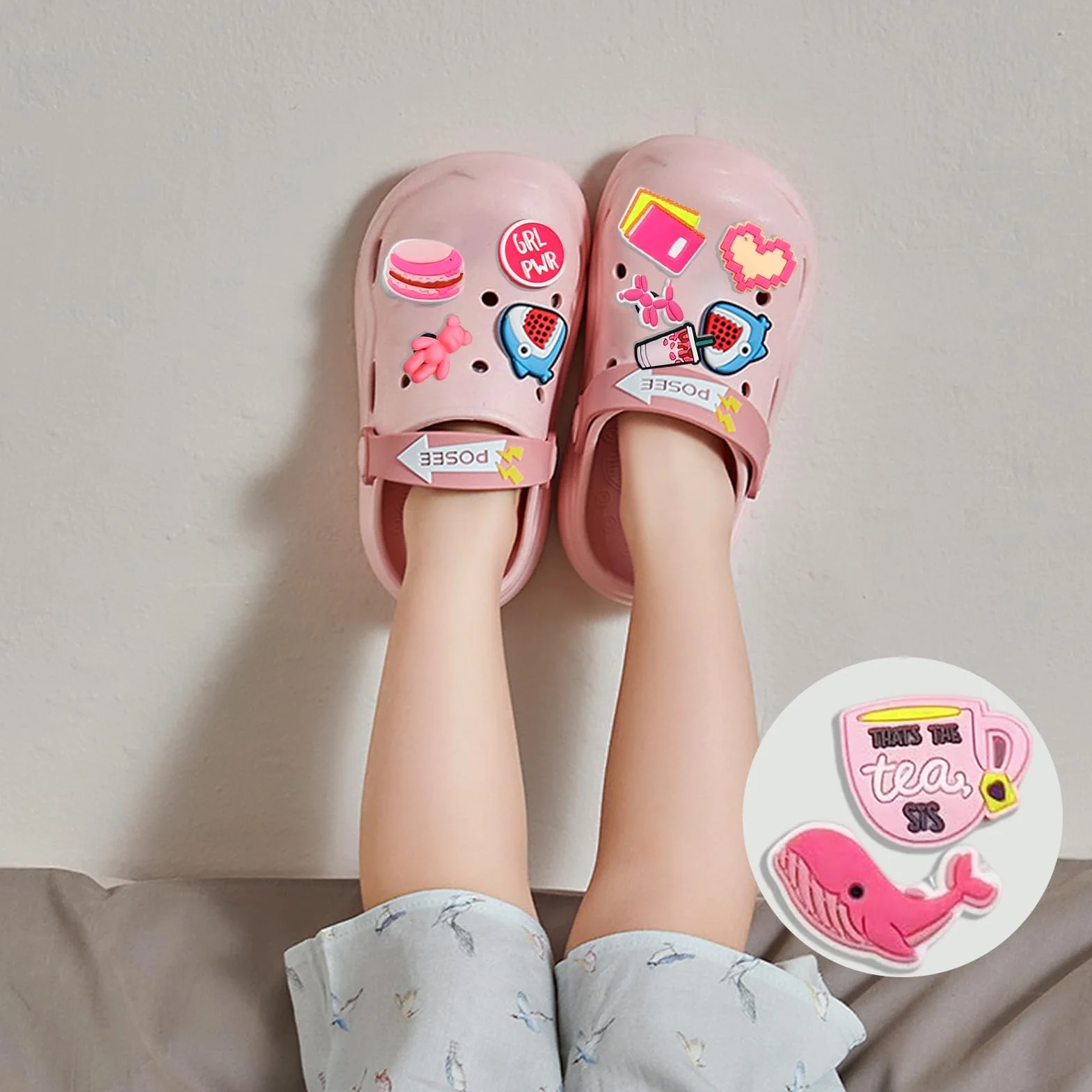 60 sztuk przypinek do butów Crocs Jibbitz, zawieszki do butów z PCW, zawieszki do butów, zawieszki do butów, akcesoria do chodaków, akcesoria do chodaków, dekoracja DIY, prezent na imprezę dla dzieci