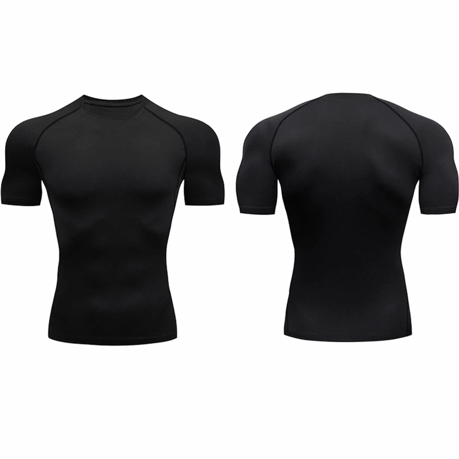 Męskie Koszule Kompresyjne, Chłodne, Suche Koszulki Kompresyjne z Krótkim Rękawem Sportowe T-shirty Sportowa Koszulka Treningowa do Biegania Fitness Sportowy
