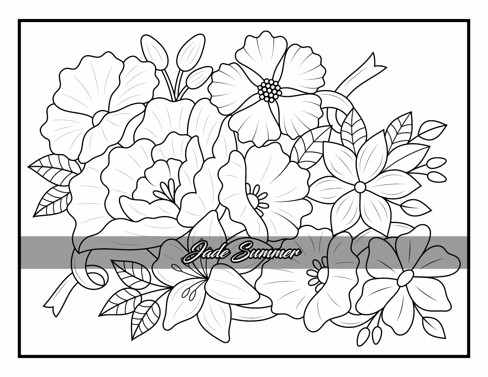 100 Flowers: Adult Coloring Book with Bouquets, Wreaths, Swirls, Patterns, Decorations