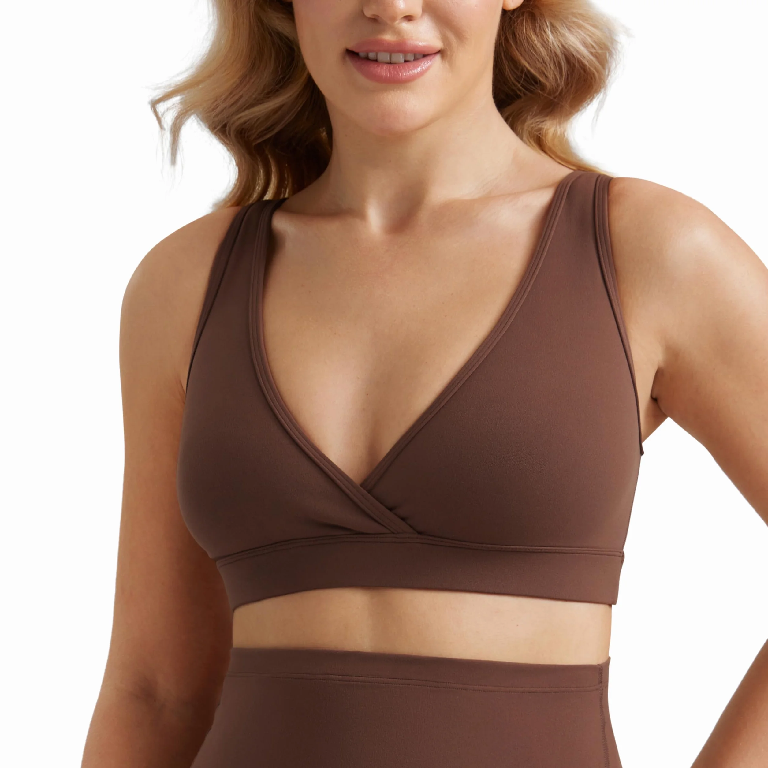 CRZ YOGA Biustonosze ciążowe Butterluxe do karmienia dla kobiet Crossover Wireless Sleep Breasting Lounge Pregnancy Bralette Comfy