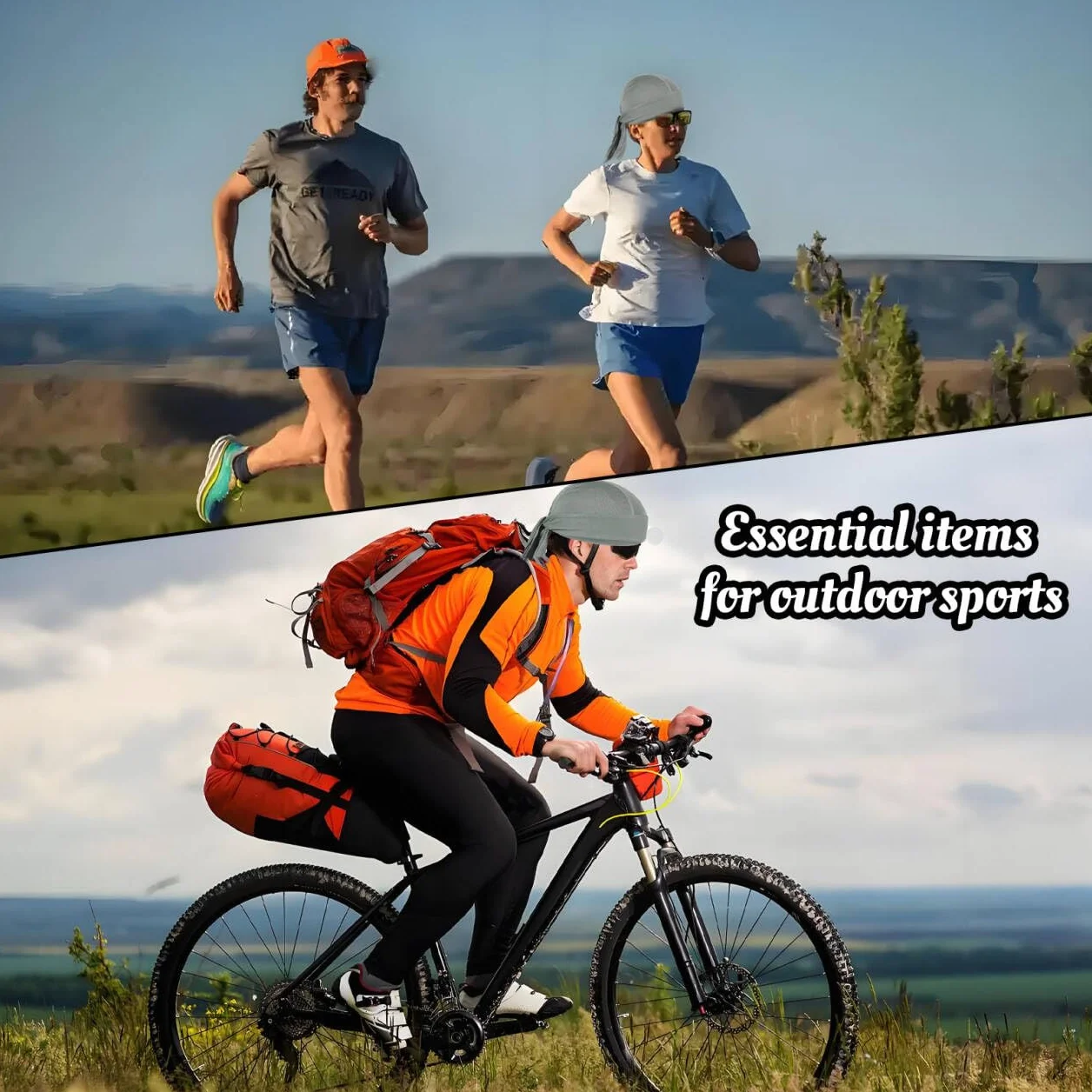 Bandana męska, Durag Men ochrona przed słońcem, na lato, pirackie nakrycie głowy, damska czapka na rower, motocykl, chusta piracka, chusta na głowę, z (czarna)