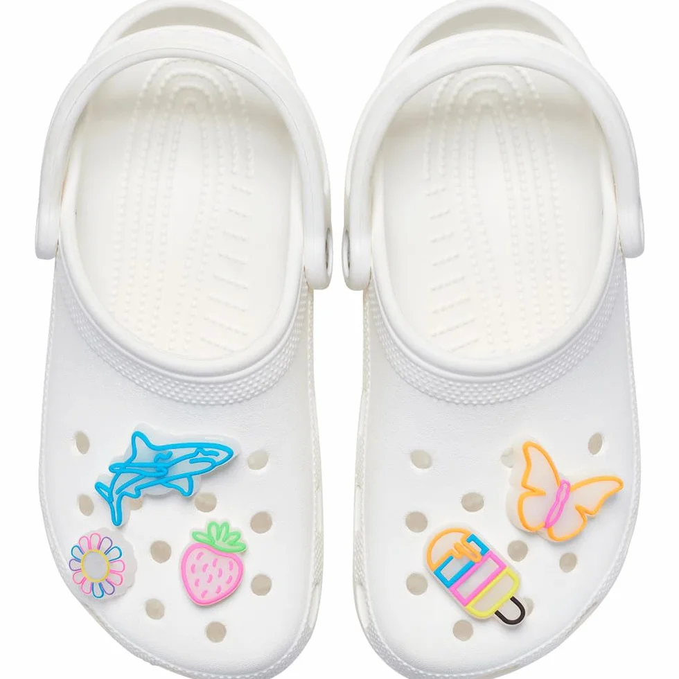 Crocs Uniseks Lights Up Summer 5-pak zawieszek do butów, wielokolorowe, jeden rozmiar, wielobarwny, Rozmiar Uniwersalny