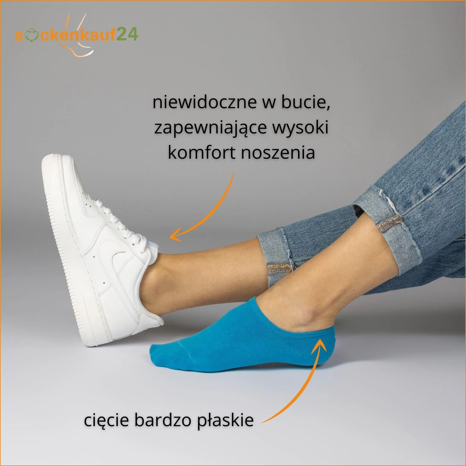 10 Par Skarpety do Sneakersów Męskie & Damskie Skarpetki Stopki Bawełna Czarny Biały Szary 16805