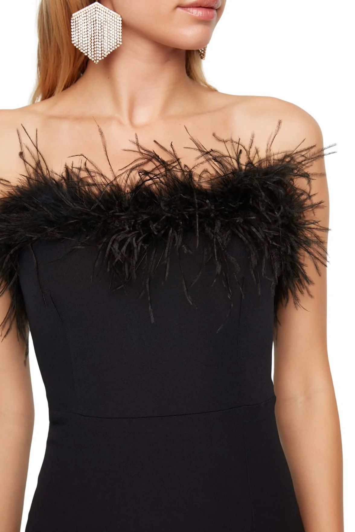Trendyol Damska sukienka wieczorowa maxi bodycon dopasowana tkana, Czarny, 62