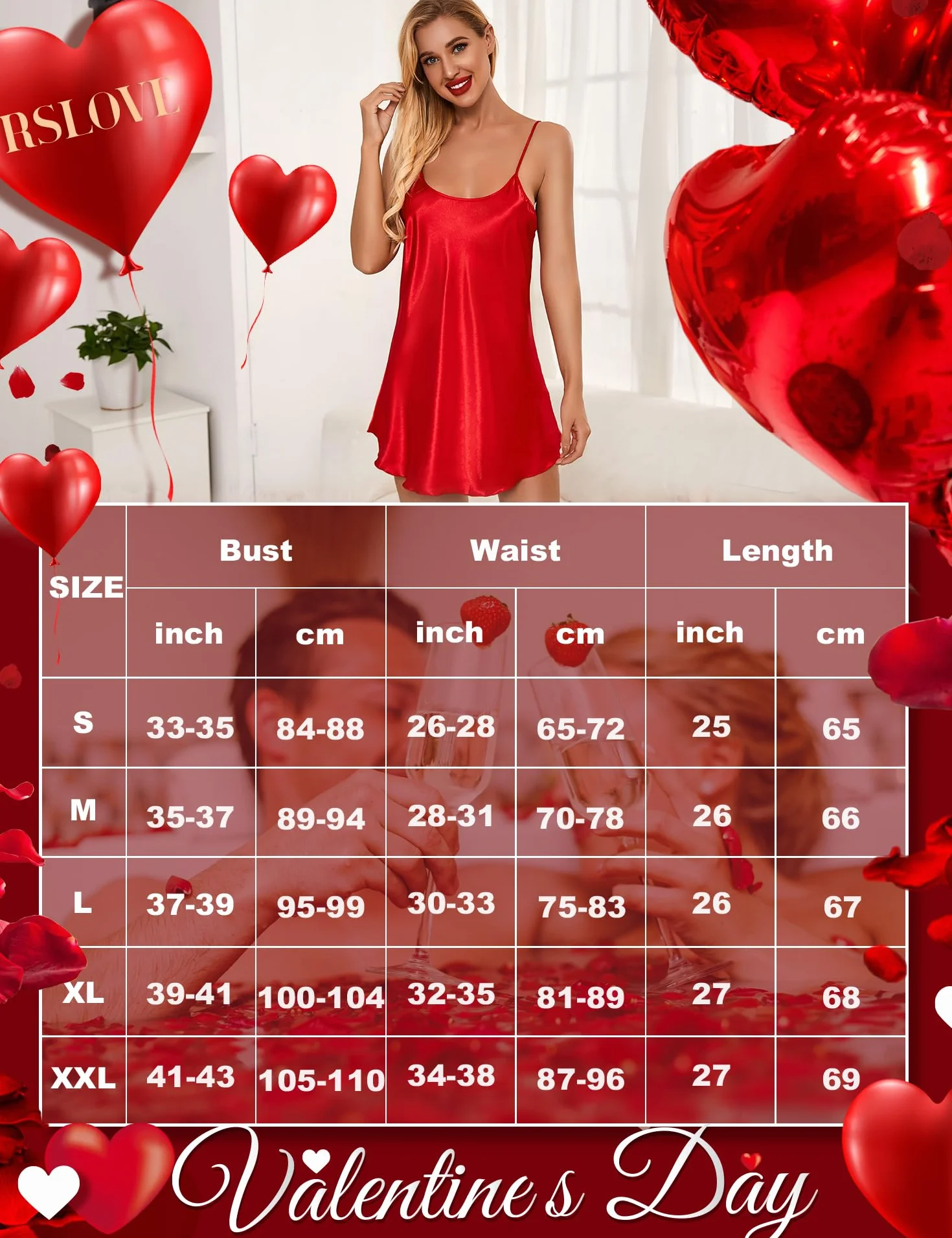 RSLOVE Damskie szlafroki mini wsuwane satynowa bielizna seksowna koszulka jedwabna bielizna nocna koszula nocna
