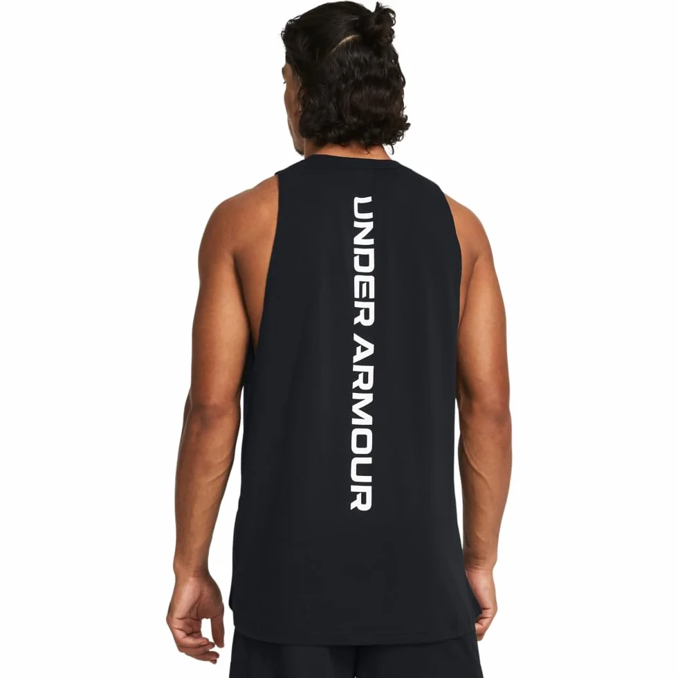 Under Armour Bez rękawów Mężczyźni Baseline Cotton Basketball Tank Top