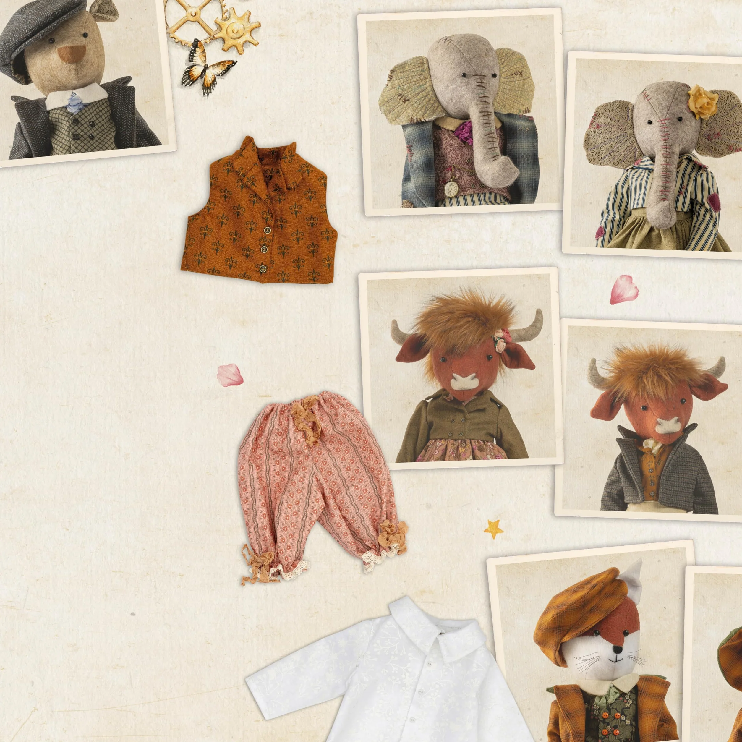 Sew Felt Animals from Apple Blossom Wood: A Practical Guide to Sewing Heirloom Animal Dolls and Their Clothing