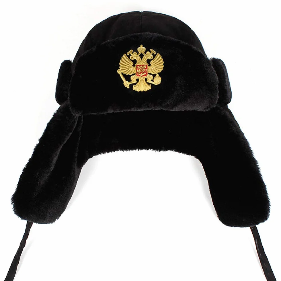 Rosyjska czapka Ushanka męska rosyjski godło narodowe Lei Feng czapka zimowa lotnik na zewnątrz nauszniki czapka bomberka rosyjskie kapelusze
